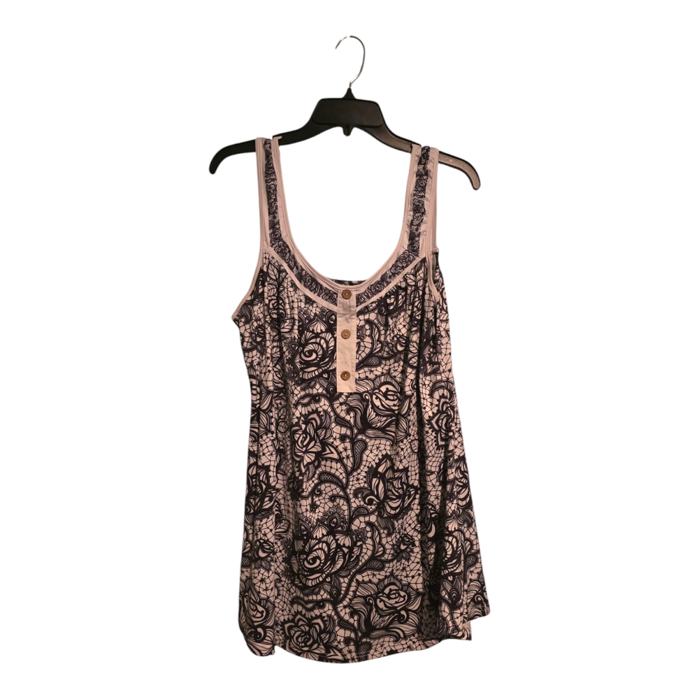 Rosegal Floral Black and Cream Women's Top
